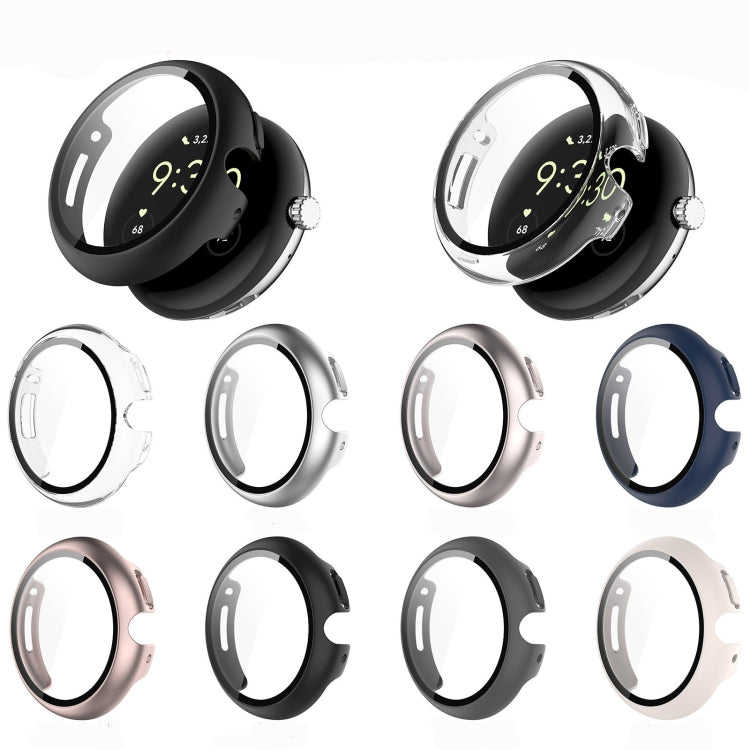 For Google Pixel Watch Tempered Glass Film PC Watch Case