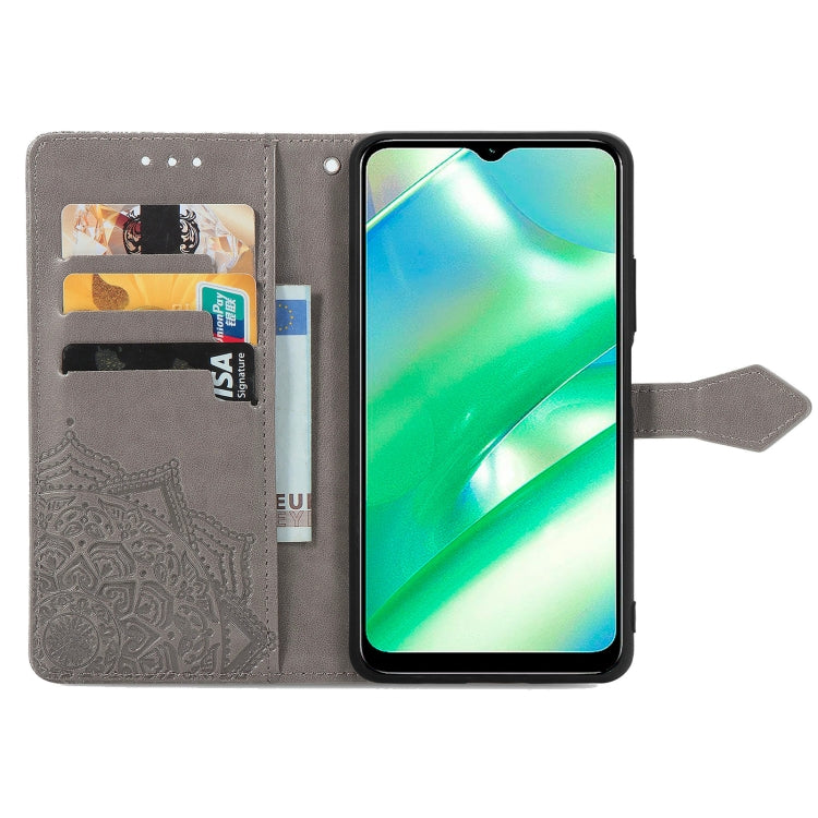 For Realme C33 Mandala Flower Embossed Leather Phone Case