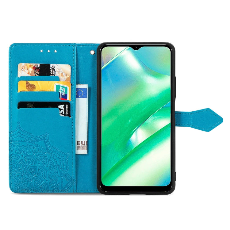 For Realme C33 Mandala Flower Embossed Leather Phone Case
