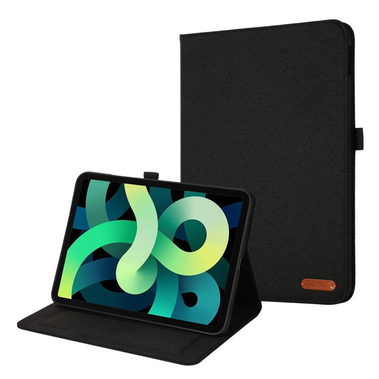 For iPad 10th 10.9 2022 Fabric Leather Tablet Case with Name Card Clip