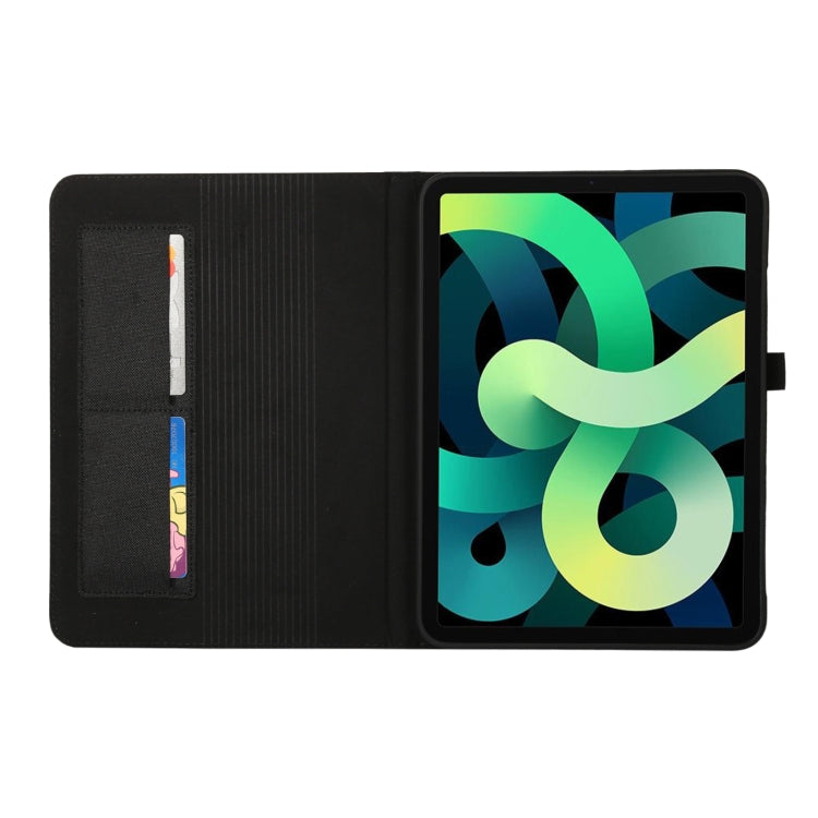 For iPad 10th 10.9 2022 Fabric Leather Tablet Case with Name Card Clip