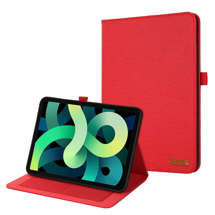 For iPad 10th 10.9 2022 Fabric Leather Tablet Case with Name Card Clip
