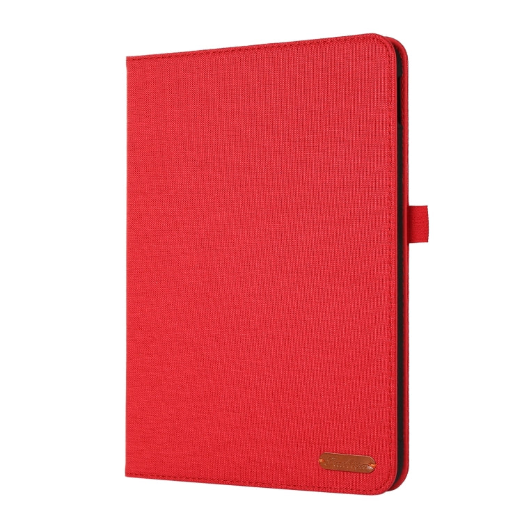 For iPad 10th 10.9 2022 Fabric Leather Tablet Case with Name Card Clip