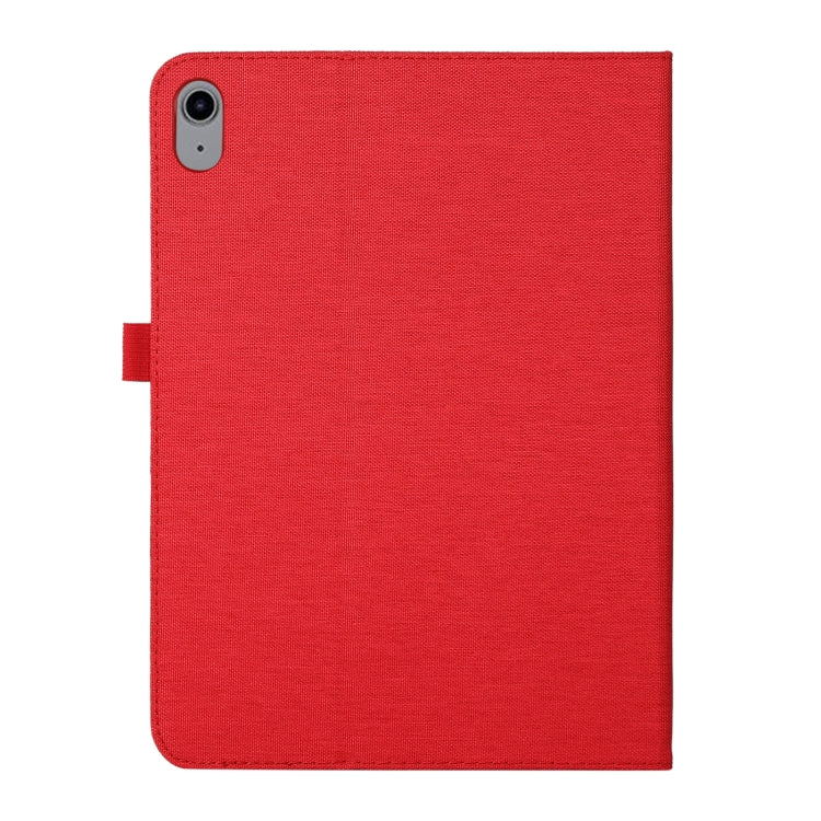 For iPad 10th 10.9 2022 Fabric Leather Tablet Case with Name Card Clip
