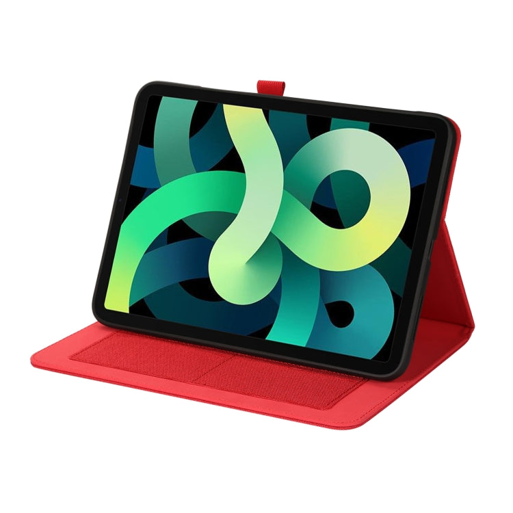 For iPad 10th 10.9 2022 Fabric Leather Tablet Case with Name Card Clip