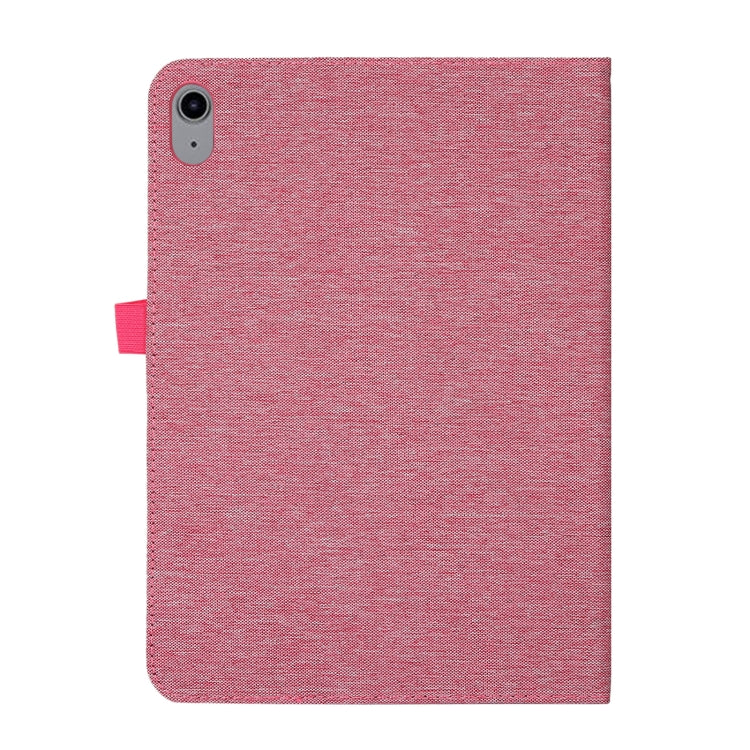 For iPad 10th 10.9 2022 Fabric Leather Tablet Case with Name Card Clip