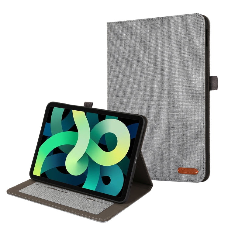 For iPad 10th 10.9 2022 Fabric Leather Tablet Case with Name Card Clip
