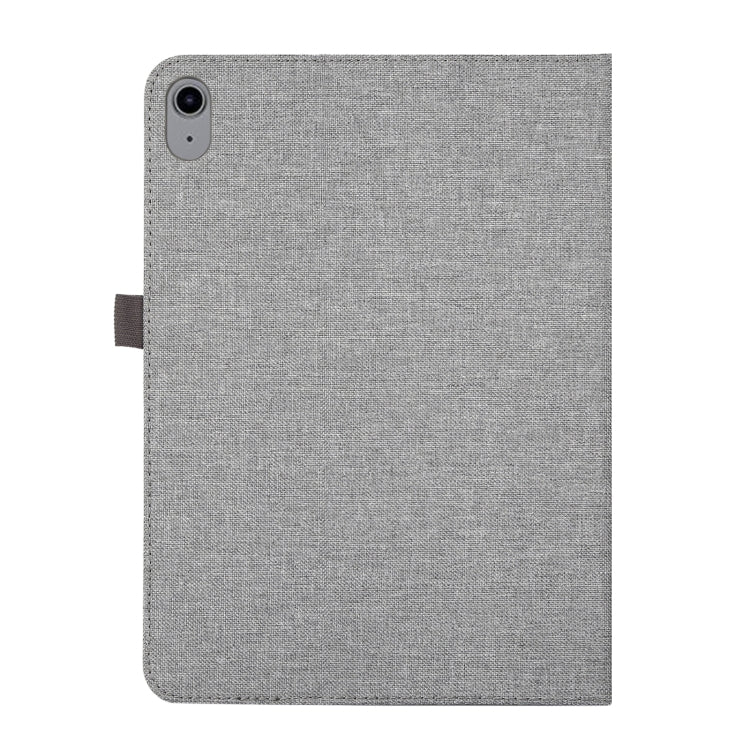 For iPad 10th 10.9 2022 Fabric Leather Tablet Case with Name Card Clip