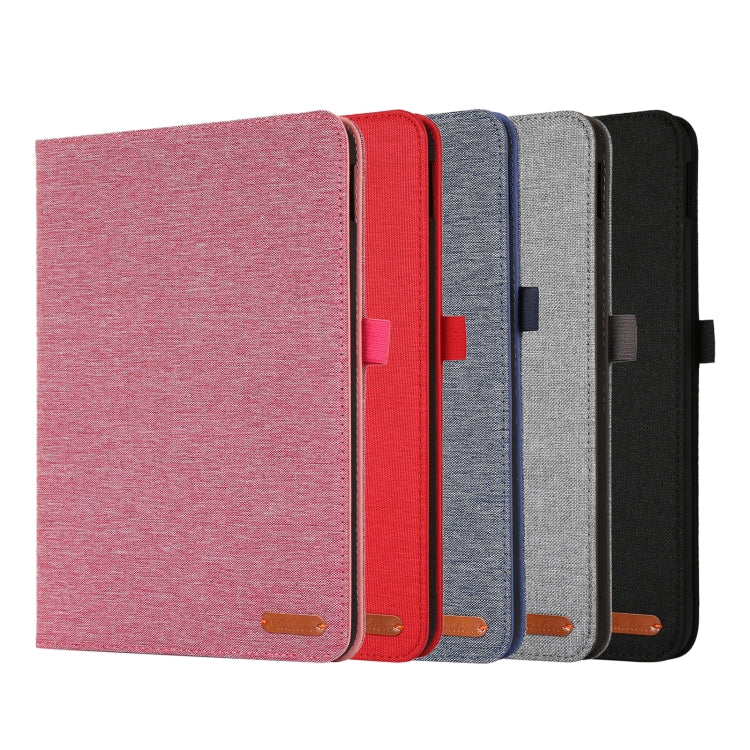For iPad 10th 10.9 2022 Fabric Leather Tablet Case with Name Card Clip