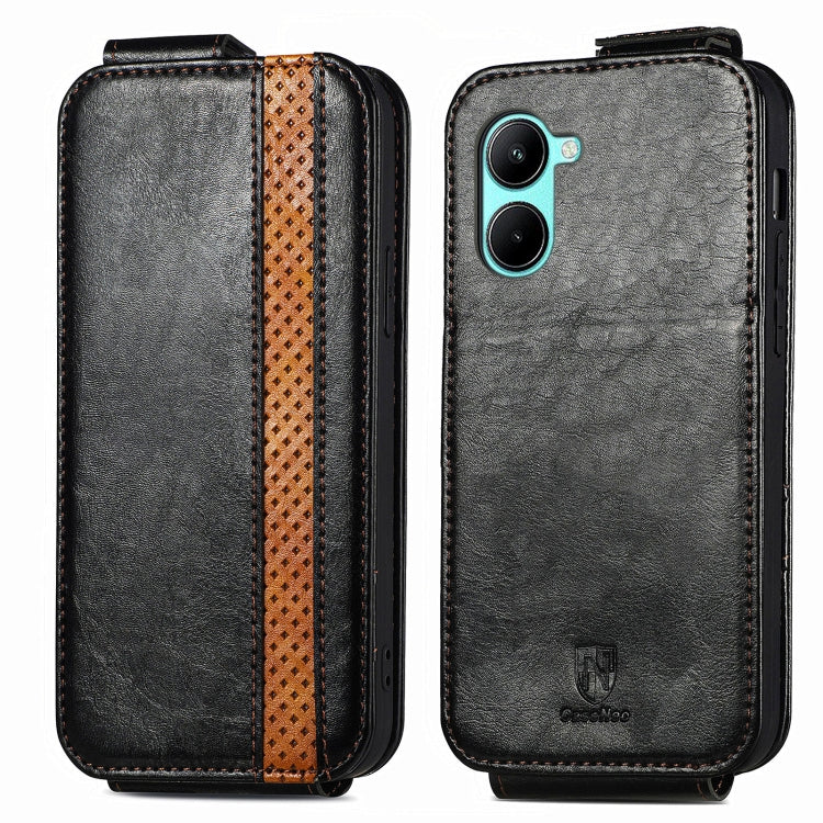 For Realme C33 Splicing Wallet Card Holder Vertical Flip Leather Phone Case