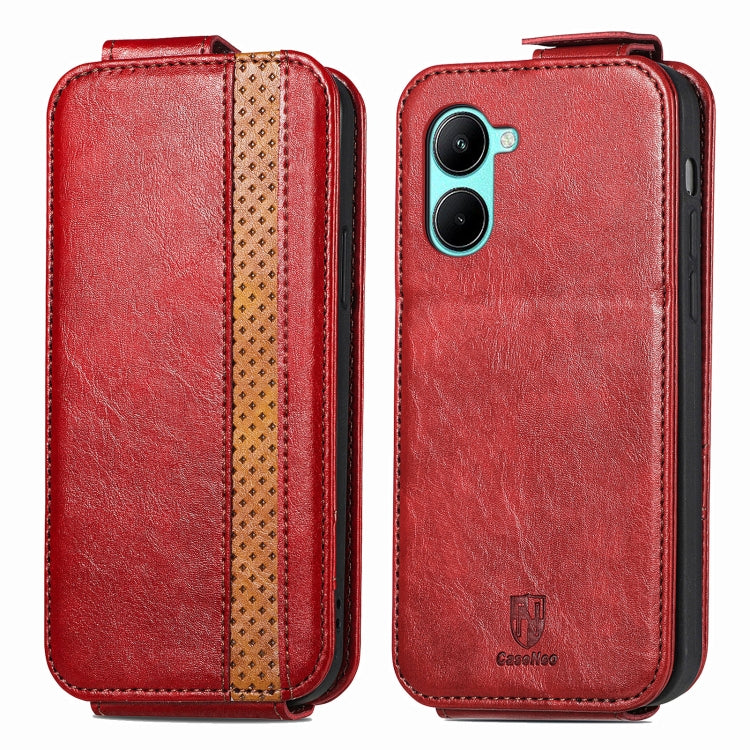 For Realme C33 Splicing Wallet Card Holder Vertical Flip Leather Phone Case