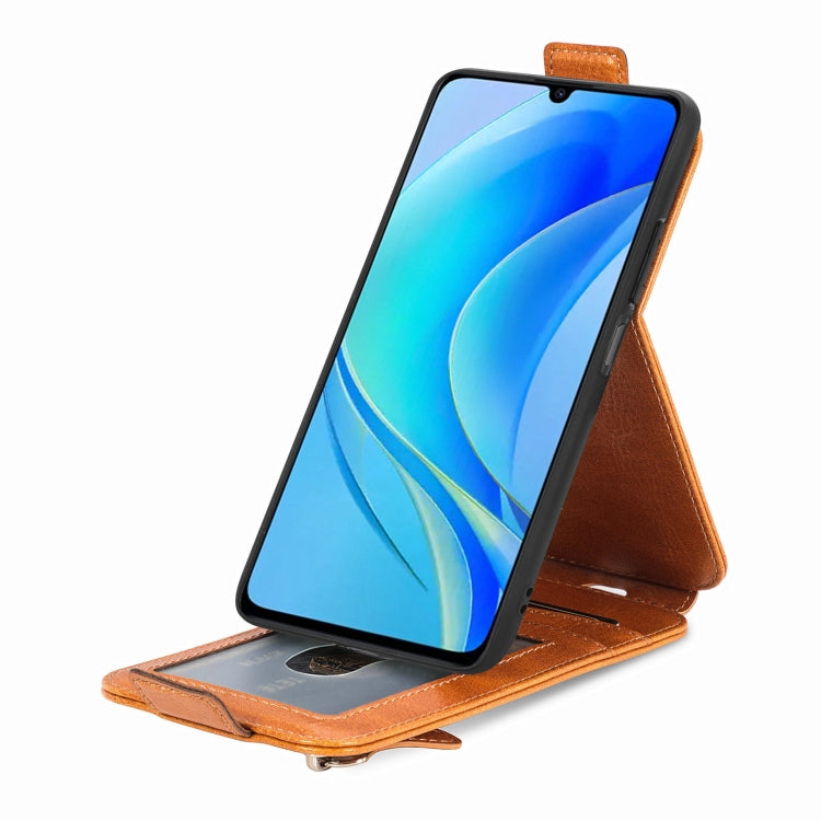 For Huawei Enjoy 50 Zipper Wallet Vertical Flip Leather Phone Case