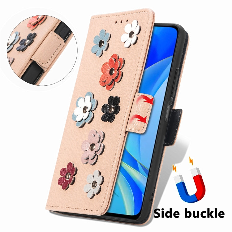 For Huawei Enjoy 50 Stereoscopic Flowers Leather Phone Case