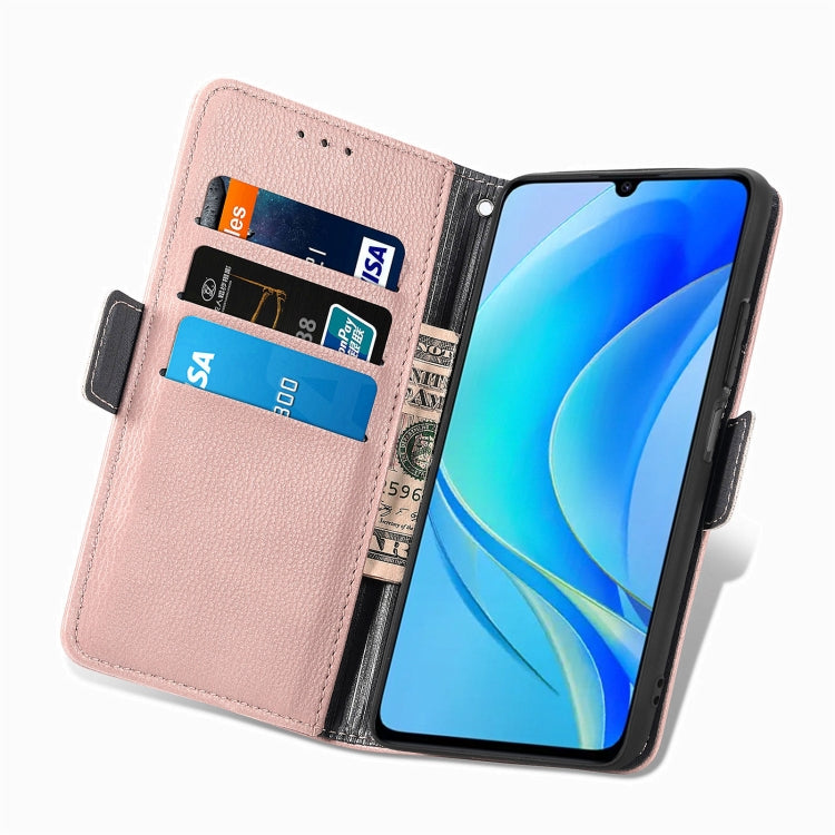 For Huawei Enjoy 50 Stereoscopic Flowers Leather Phone Case