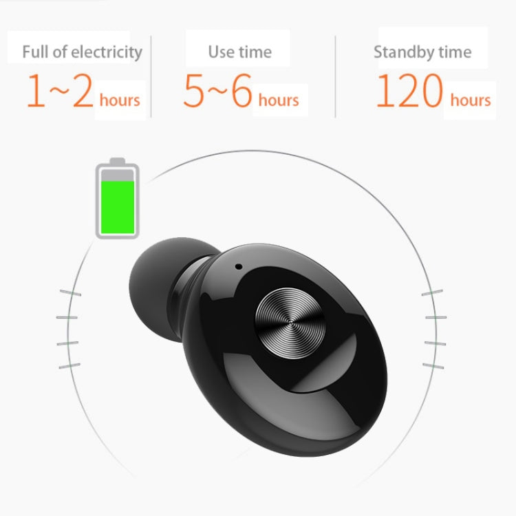 XG-U12 TWS Bluetooth 5.0 Single Ear Stereo Wireless Bluetooth Headset(Black)