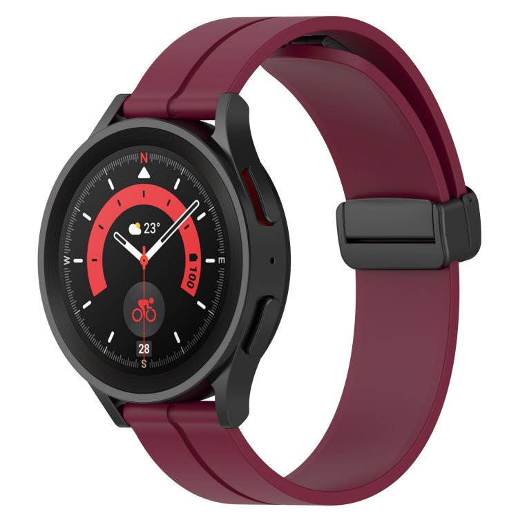 For Huawei Watch 2 20mm Solid Color Magnetic Clasp Silicone Watch Band