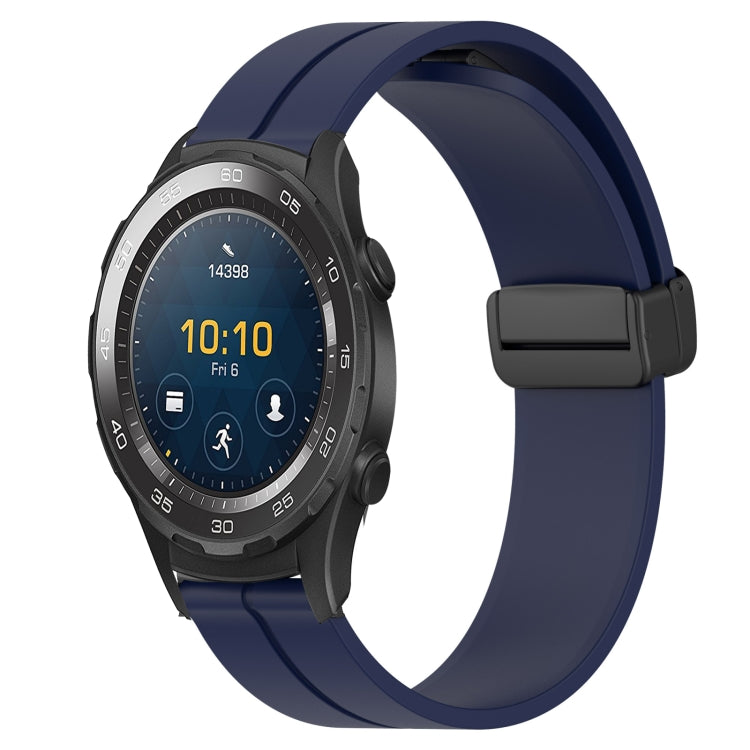 For Huawei Watch 2 20mm Solid Color Magnetic Clasp Silicone Watch Band