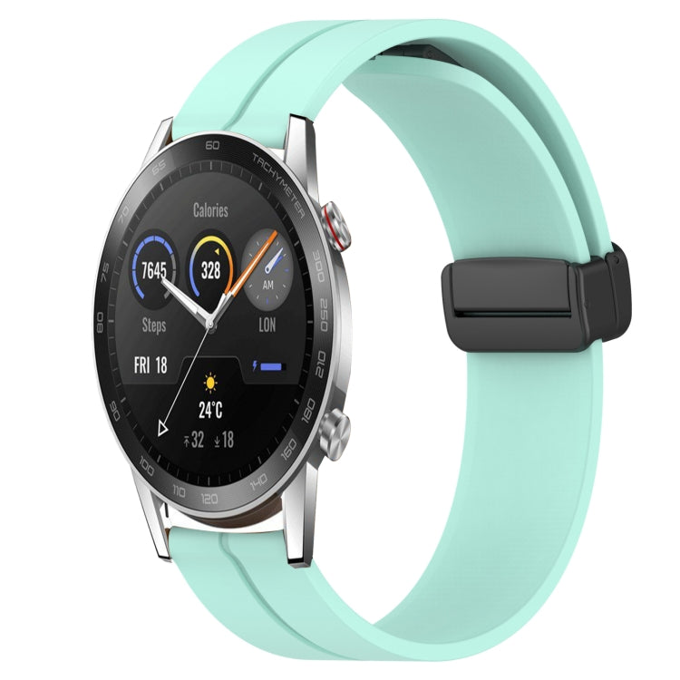 For Honor Magic Watch2 42mm 20mm Solid Color Magnetic Clasp Silicone Watch Band