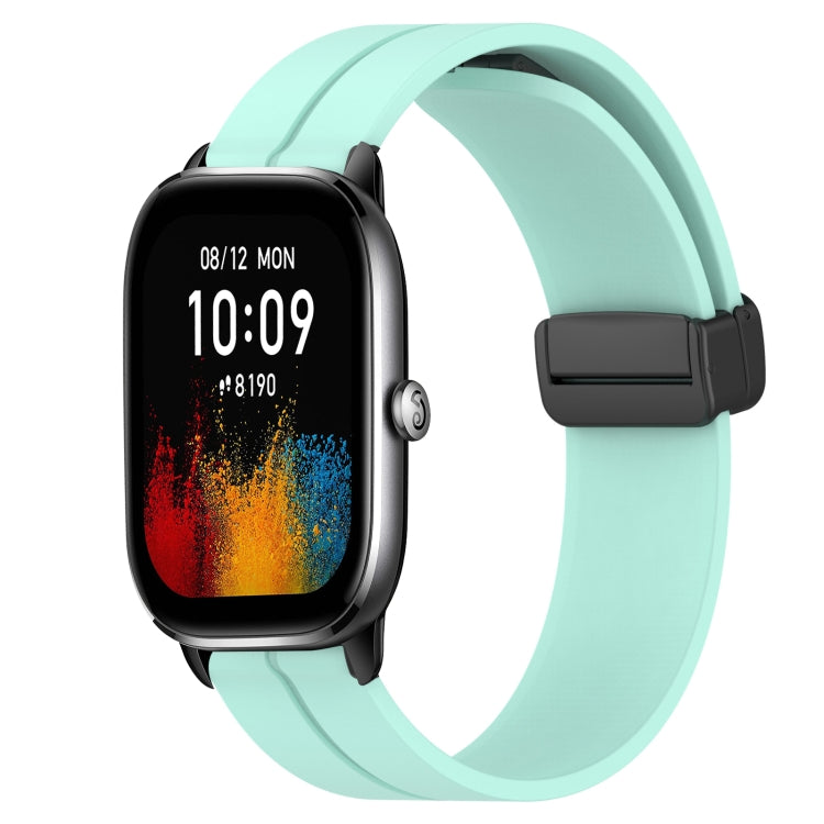 For Amazfit GTS 4 20mm Solid Color Magnetic Clasp Silicone Watch Band