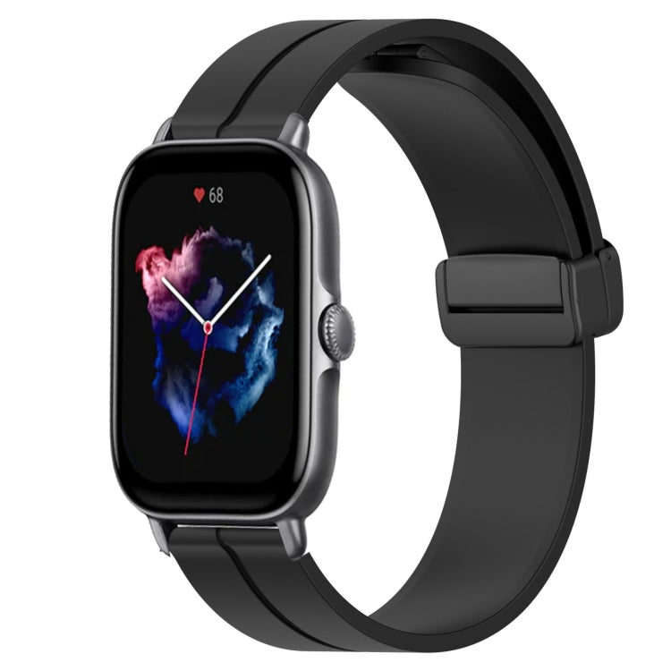 For Amazfit GTS 3 20mm Solid Color Magnetic Clasp Silicone Watch Band