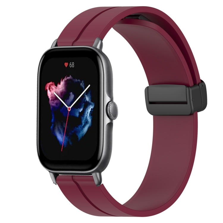 For Amazfit GTS 3 20mm Solid Color Magnetic Clasp Silicone Watch Band