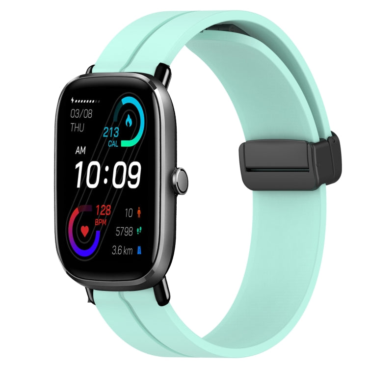 For Amazfit GTS 2 Mini 20mm Solid Color Magnetic Clasp Silicone Watch Band