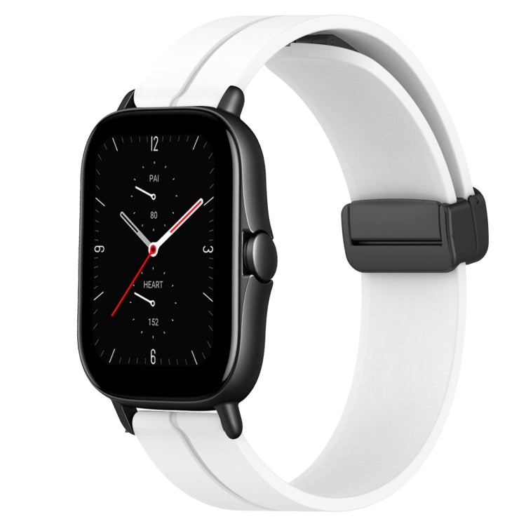 For Amazfit GTS 2 20mm Solid Color Magnetic Clasp Silicone Watch Band