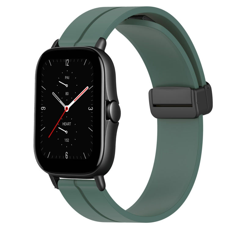 For Amazfit GTS 2 20mm Solid Color Magnetic Clasp Silicone Watch Band