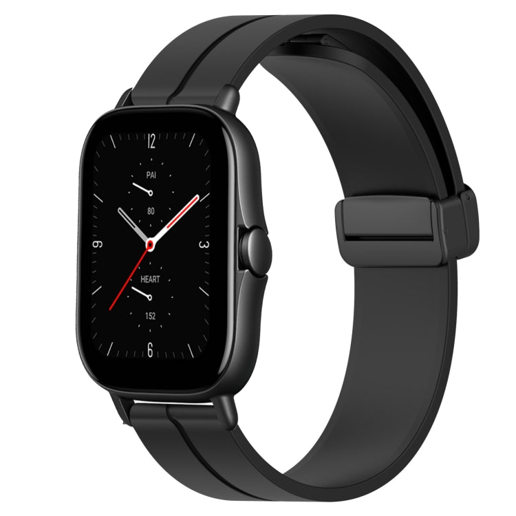 For Amazfit GTS 2 20mm Solid Color Magnetic Clasp Silicone Watch Band