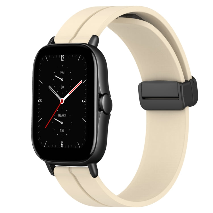 For Amazfit GTS 2 20mm Solid Color Magnetic Clasp Silicone Watch Band