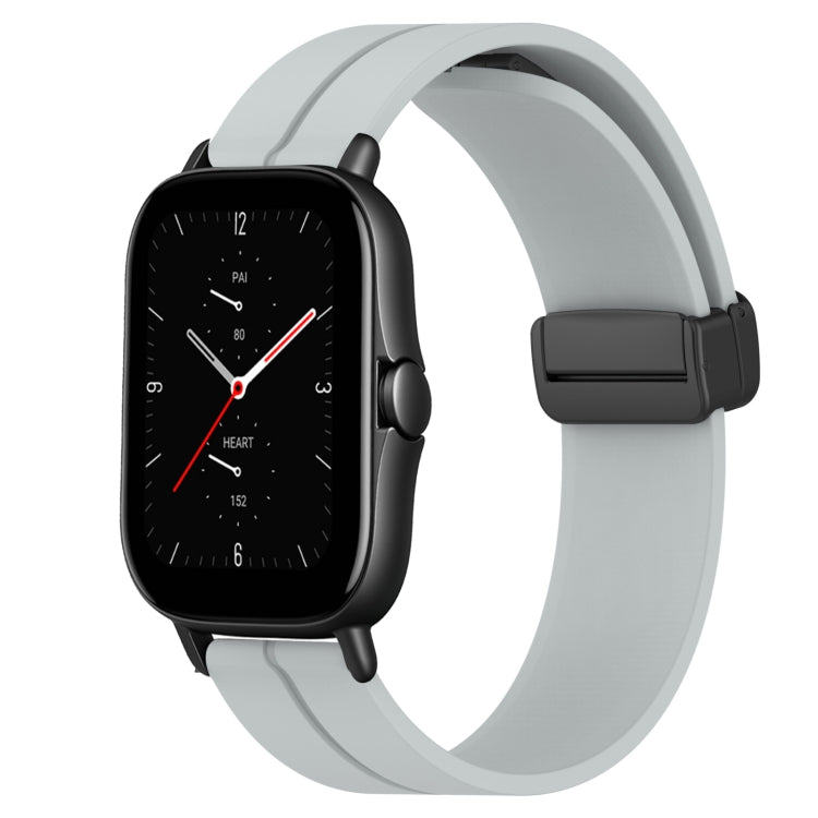 For Amazfit GTS 2 20mm Solid Color Magnetic Clasp Silicone Watch Band