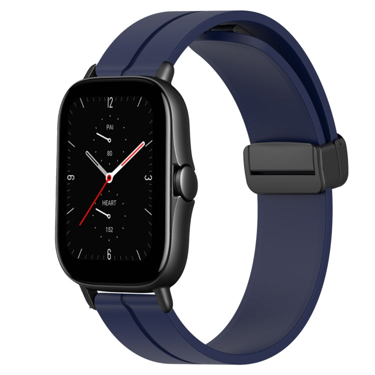 For Amazfit GTS 2 20mm Solid Color Magnetic Clasp Silicone Watch Band