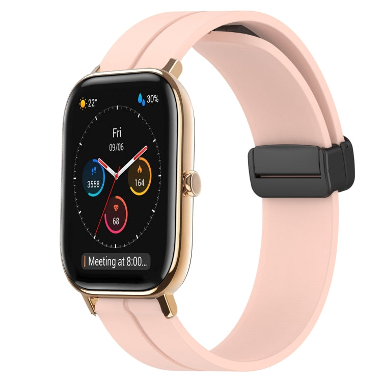 For Amazfit GTS 20mm Solid Color Magnetic Clasp Silicone Watch Band