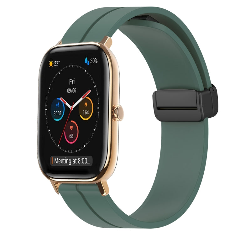 For Amazfit GTS 20mm Solid Color Magnetic Clasp Silicone Watch Band