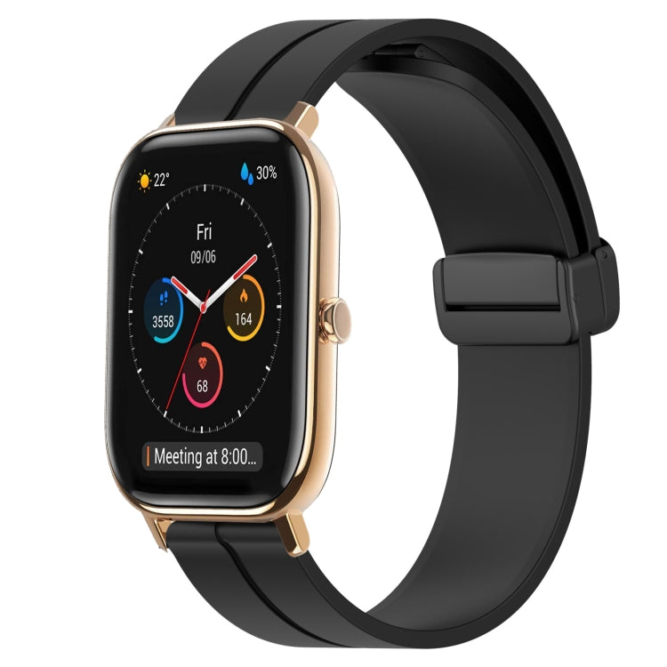 For Amazfit GTS 20mm Solid Color Magnetic Clasp Silicone Watch Band