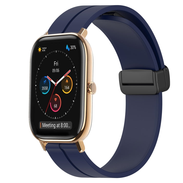 For Amazfit GTS 20mm Solid Color Magnetic Clasp Silicone Watch Band