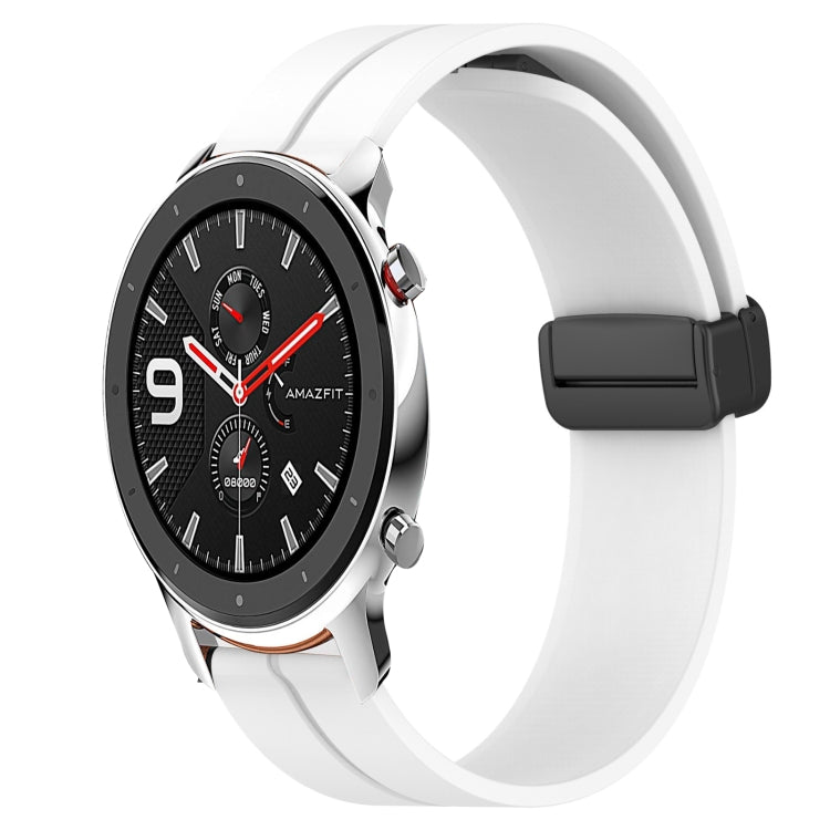 For Amazfit GTR 42mm 20mm Solid Color Magnetic Clasp Silicone Watch Band