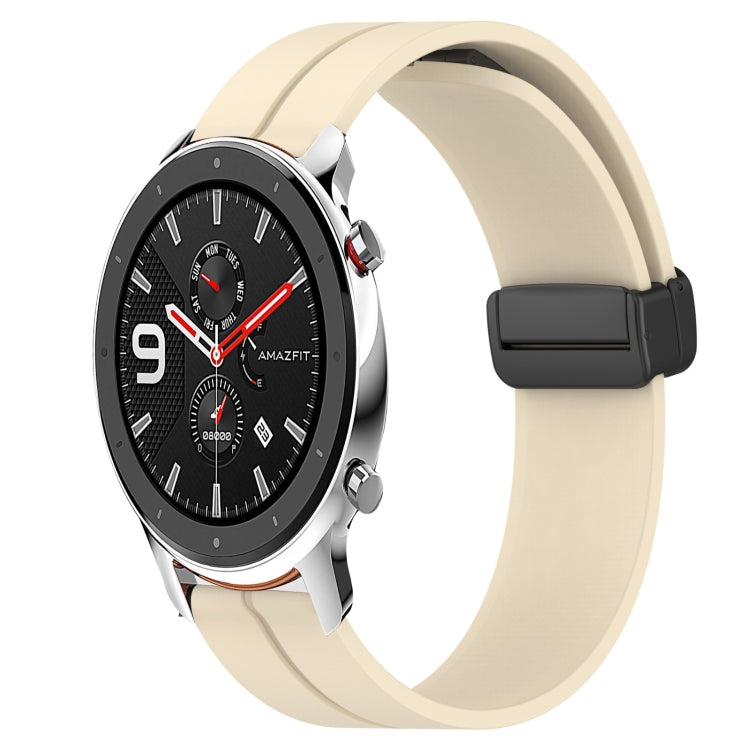 For Amazfit GTR 42mm 20mm Solid Color Magnetic Clasp Silicone Watch Band