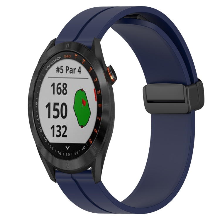 For Garmin Approach S40 20mm Solid Color Magnetic Clasp Silicone Watch Band