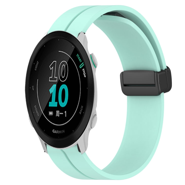 For Garmin Forerunner 158 20mm Solid Color Magnetic Clasp Silicone Watch Band