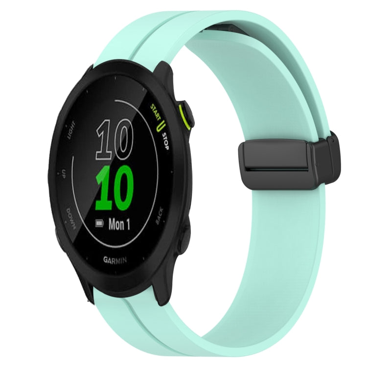 For Garmin Forerunner 55 20mm Solid Color Magnetic Clasp Silicone Watch Band