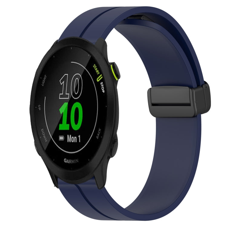 For Garmin Forerunner 55 20mm Solid Color Magnetic Clasp Silicone Watch Band