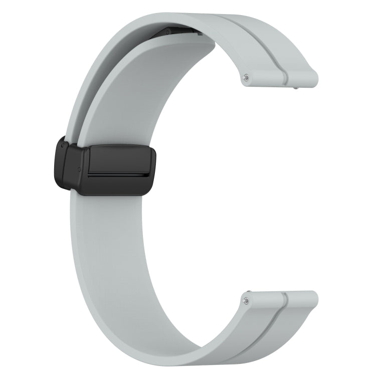 For Garmin Venu 20mm Solid Color Magnetic Clasp Silicone Watch Band
