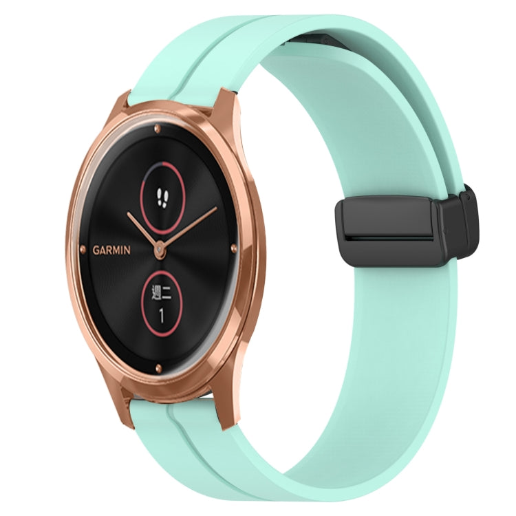 For Garminmove Luxe 20mm Solid Color Magnetic Clasp Silicone Watch Band