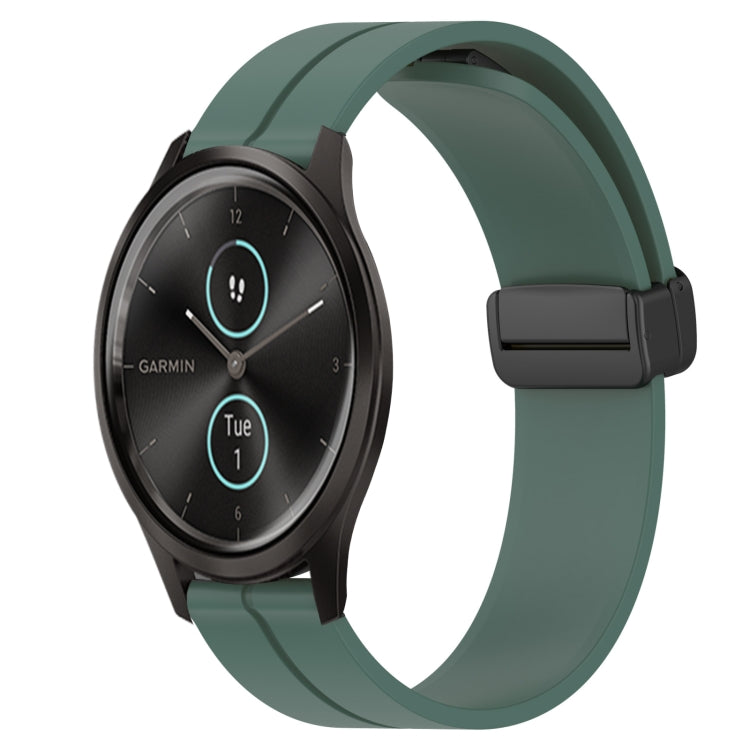 For Garmin Garminmove Style 20mm Solid Color Magnetic Clasp Silicone Watch Band