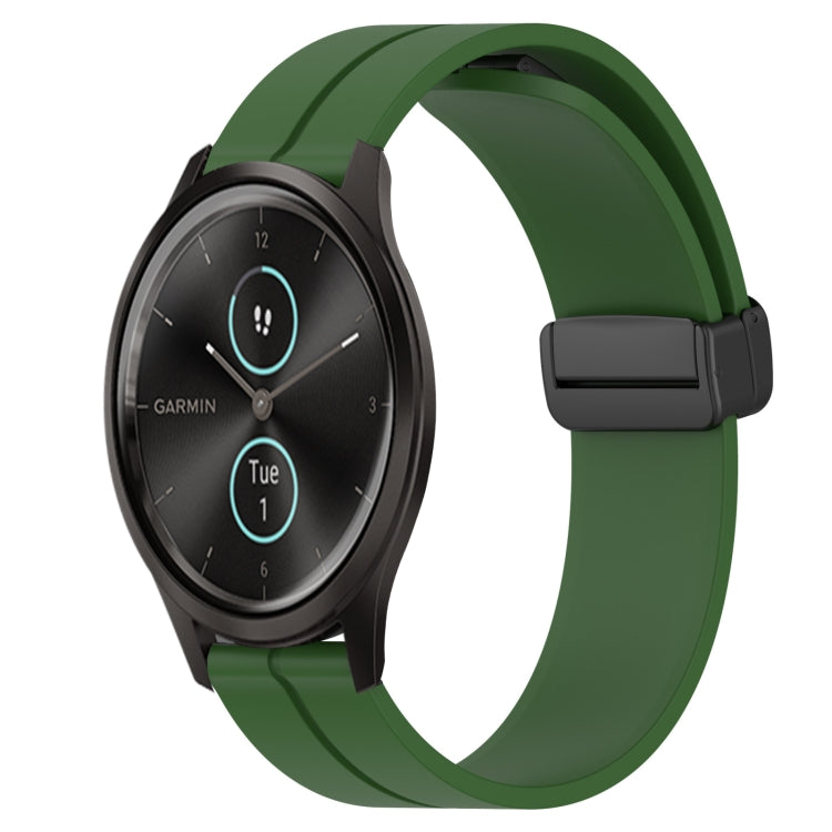 For Garmin Garminmove Style 20mm Solid Color Magnetic Clasp Silicone Watch Band