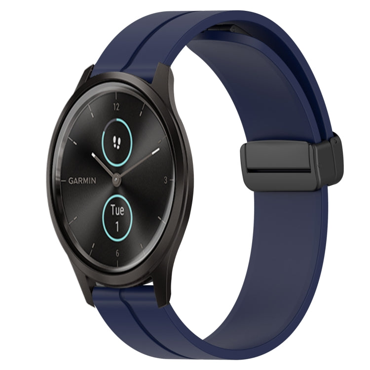 For Garmin Garminmove Style 20mm Solid Color Magnetic Clasp Silicone Watch Band