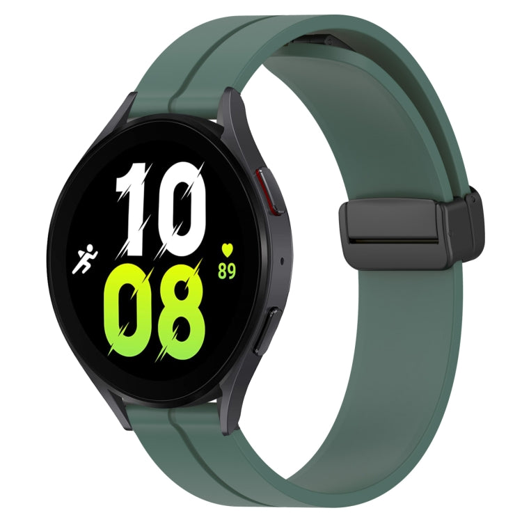 For Samsung Galaxy Watch 5 44mm 20mm Solid Color Magnetic Clasp Silicone Watch Band