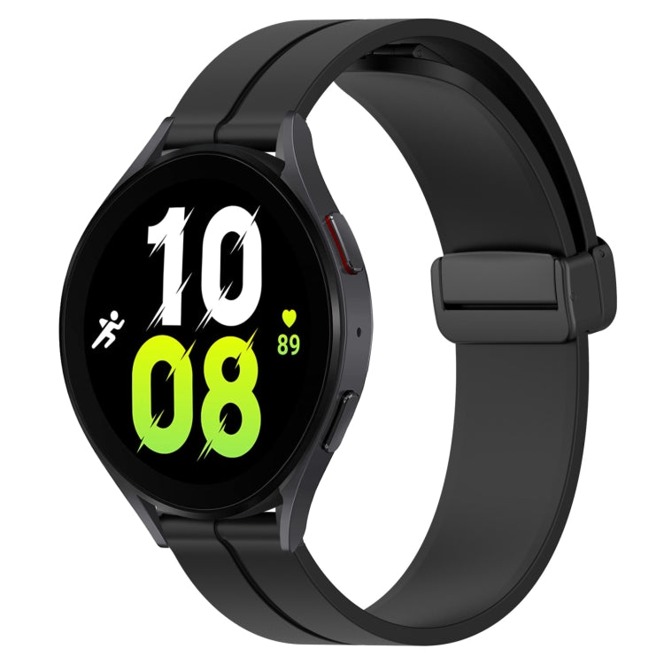 For Samsung Galaxy Watch 5 44mm 20mm Solid Color Magnetic Clasp Silicone Watch Band