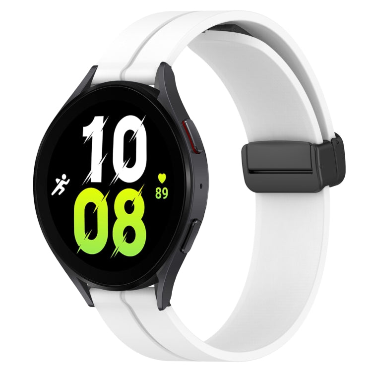 For Samsung Galaxy Watch 5 40mm 20mm Solid Color Magnetic Clasp Silicone Watch Band